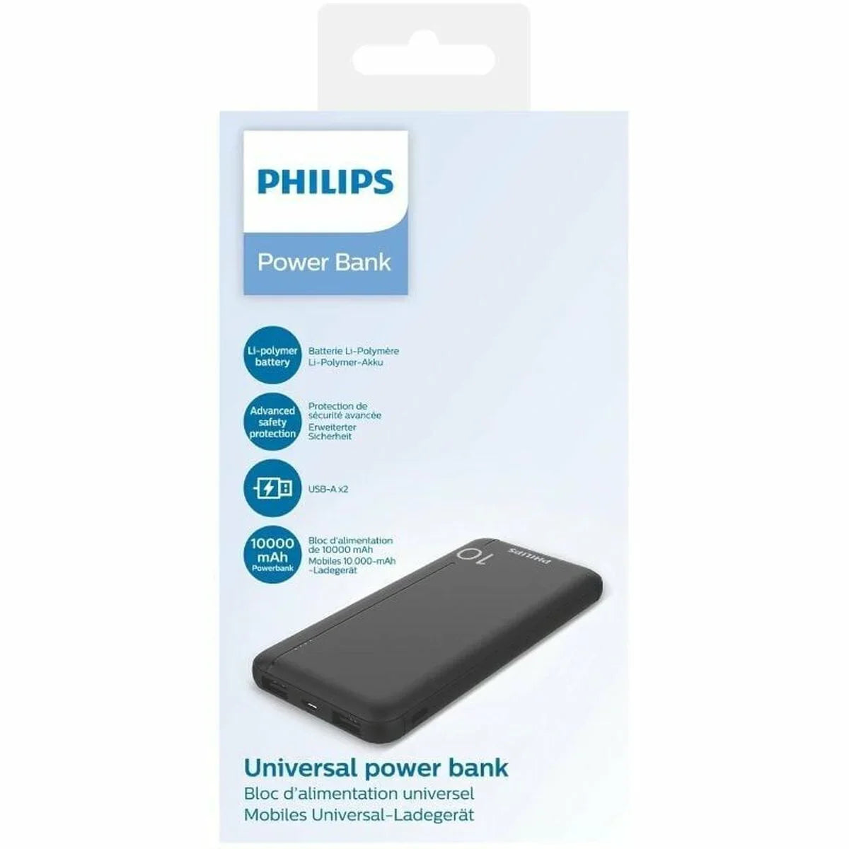 Powerbank Philips DLP1810NB/62 Nero 10000 mAh - Yestore