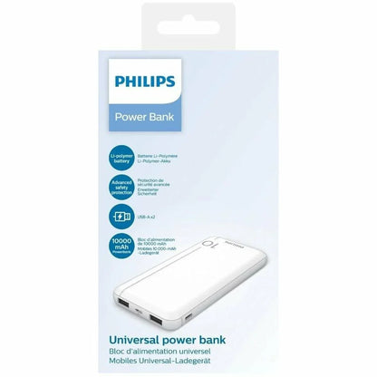 Powerbank Philips DLP1810NW/62 Bianco 10000 mAh - Yestore