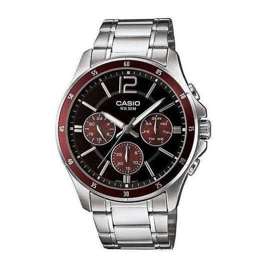Orologio Uomo Casio MULTIFUNCTION CALENDAR - BLACK & BORDEAUX (Ø 43,5 mm) - Yestore