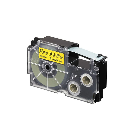 Nastro Laminato per Etichettatrici Casio XR-11YW Giallo Nero - Yestore