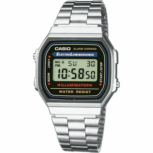 Orologio Unisex Casio A168WA-1YES Nero Argentato (Ø 36 mm) - Yestore