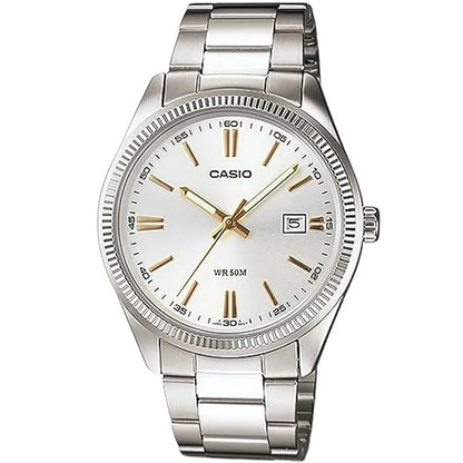 Orologio Uomo Casio DATE - SILVER, GOLD INDEXES (Ø 39 mm) - Yestore
