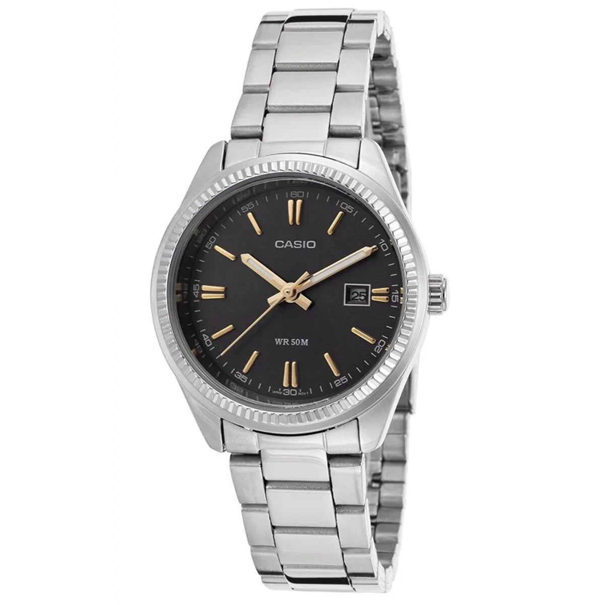 Ladies' Watch Casio DATE - BLACK, GOLD INDEXES (Ø 30 mm) - Yestore