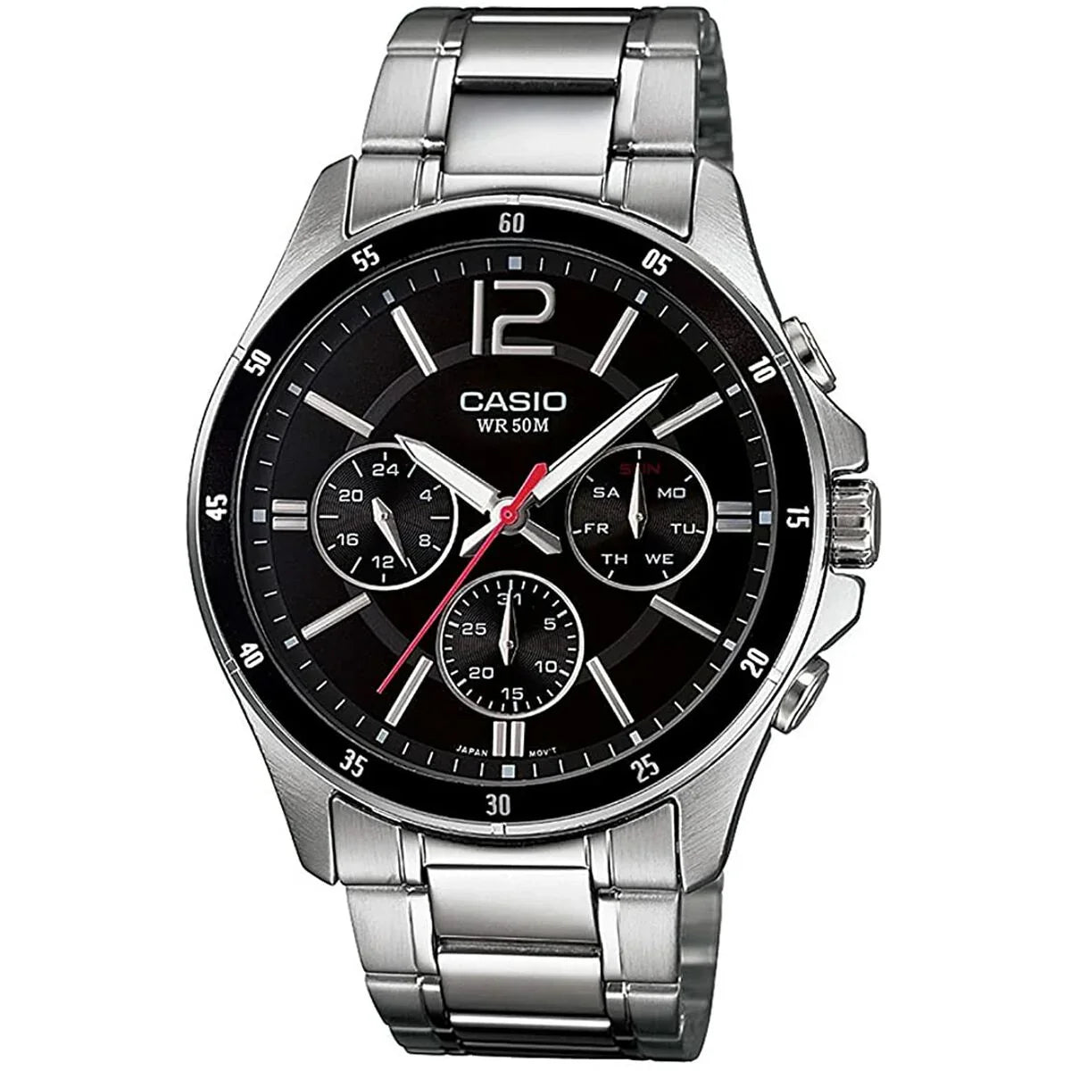 Orologio Uomo Casio MULTIFUNCTION CALENDAR - BLACK Nero Argentato (Ø 43,5 mm) (Ø 35 mm) - Yestore