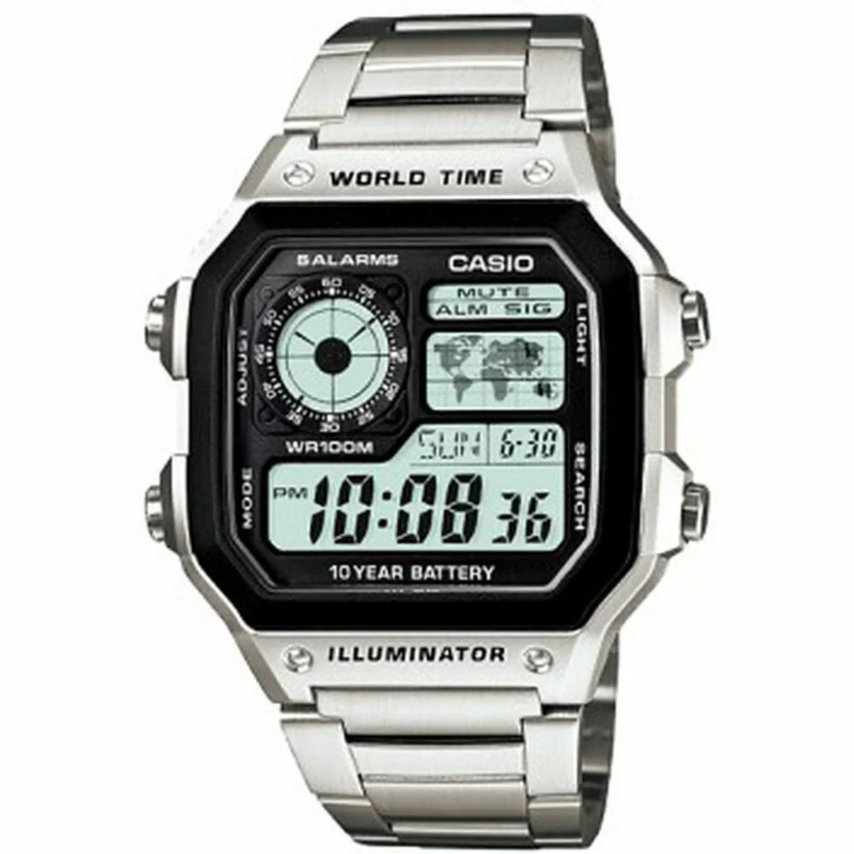 Orologio Unisex Casio Bruni Basics-Clear 4054274791979 Nero Argentato - Yestore