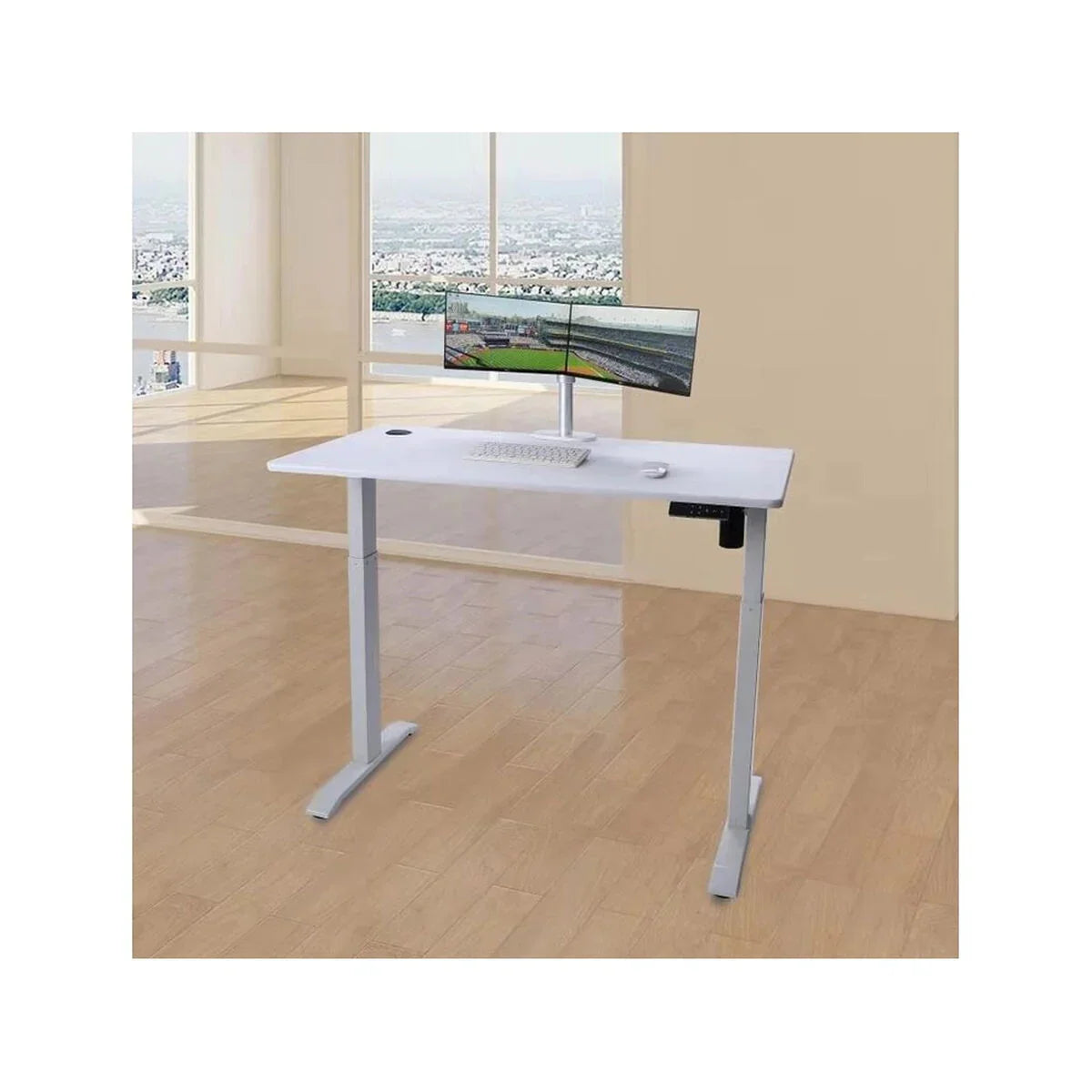 Desk Urban Factory EED25UF White Stainless steel 118 x 60 cm - Yestore