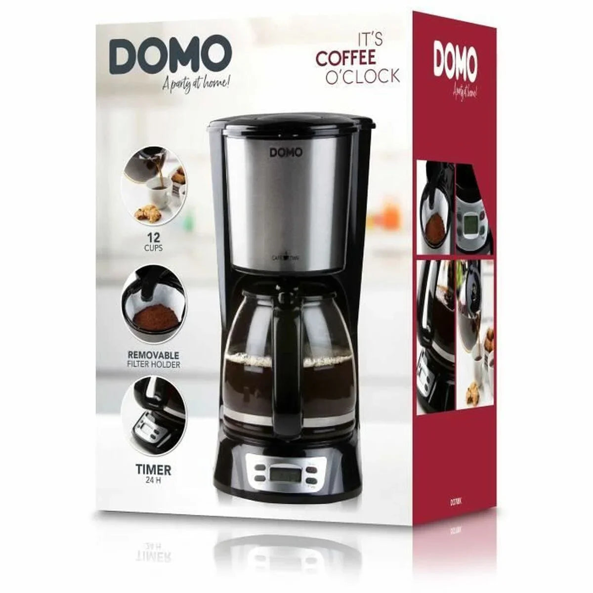 Caffettiera Americana DOMO DO708K Nero 1000 W - Yestore