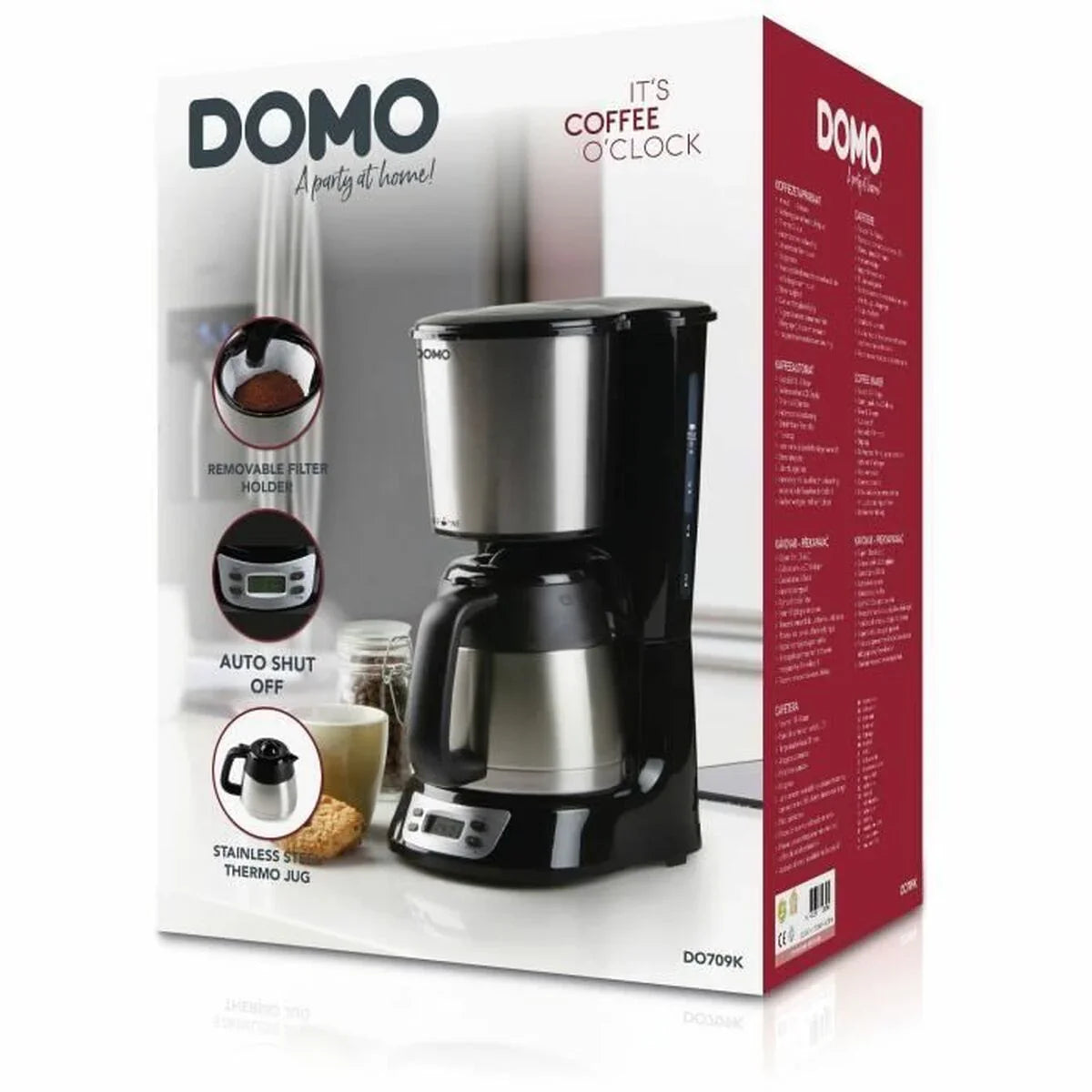 Caffettiera Americana DOMO DO709K 1000 W 1 L - Yestore