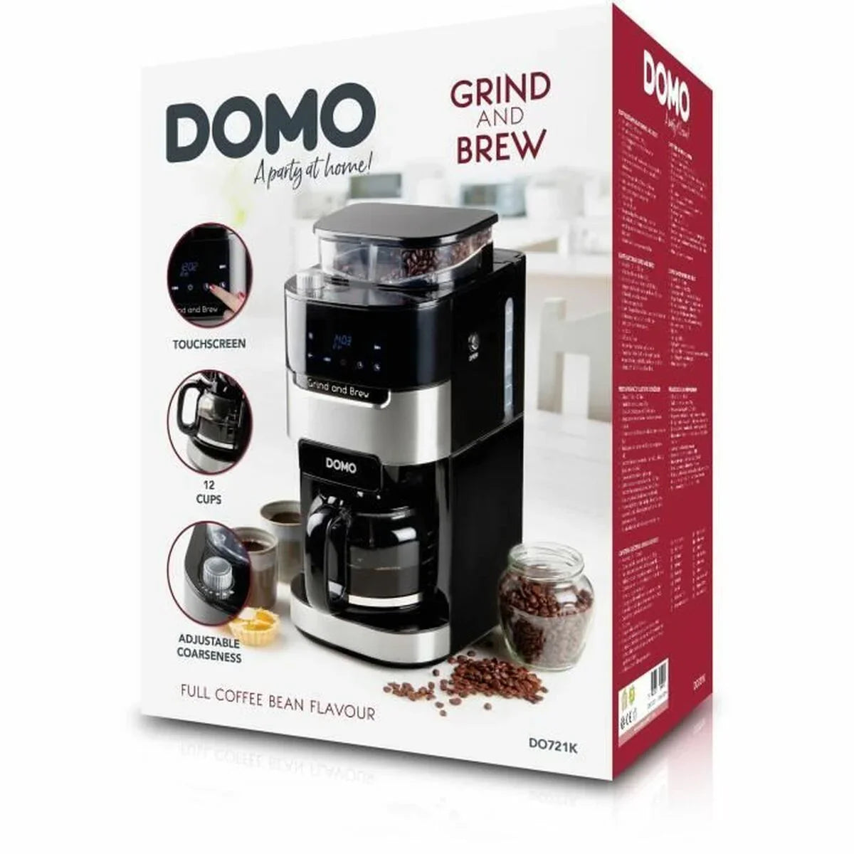 Caffettiera Americana DOMO DO721K 1,5 L Nero - Yestore