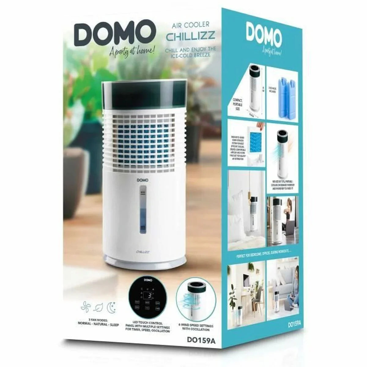 Ventilatore da Tavolo DOMO DO159A Bianco 9,6 w - Yestore