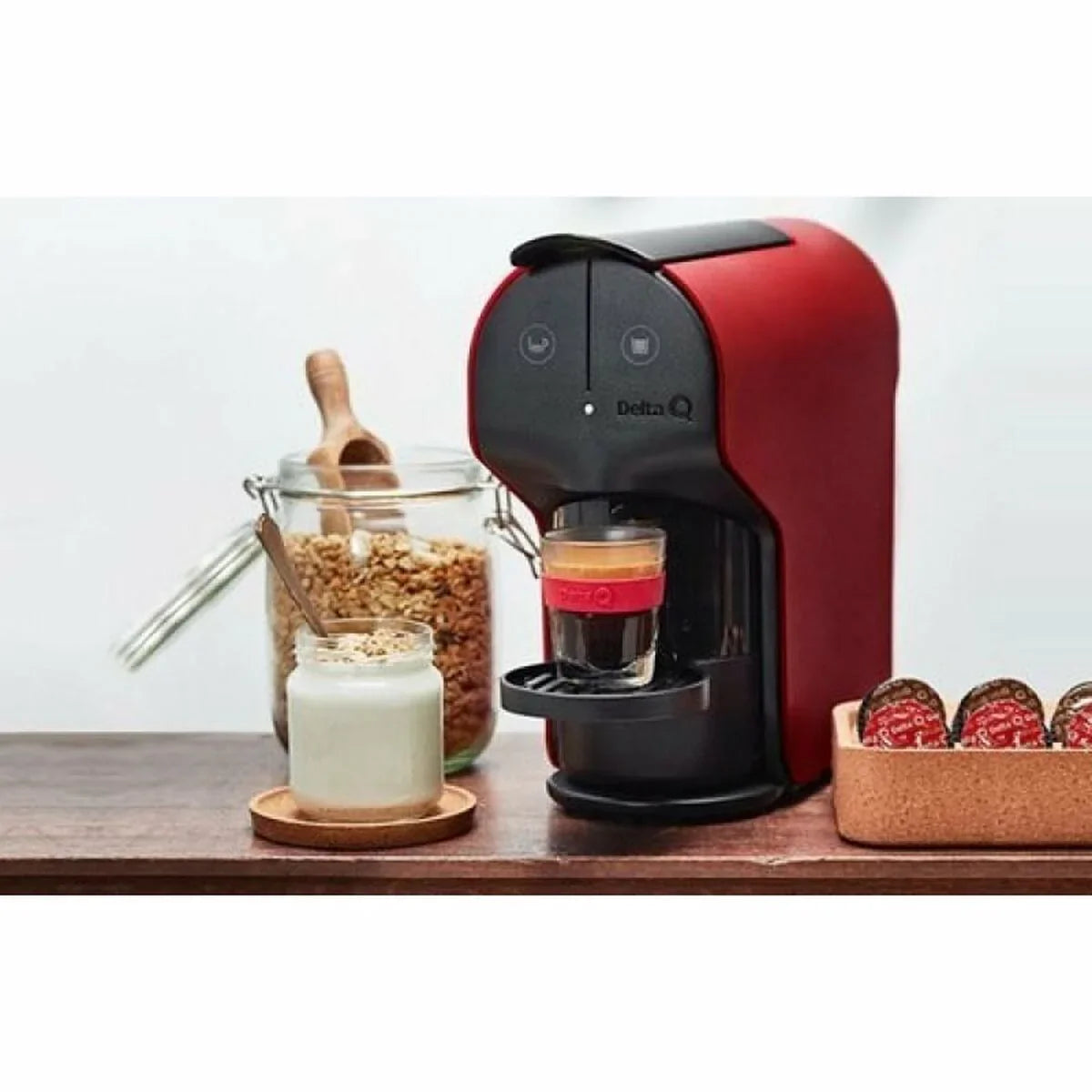 Caffettiera con Capsule Delta Q QUICK RED V2 Rosso 1200 W 19 bar 800 ml - Yestore