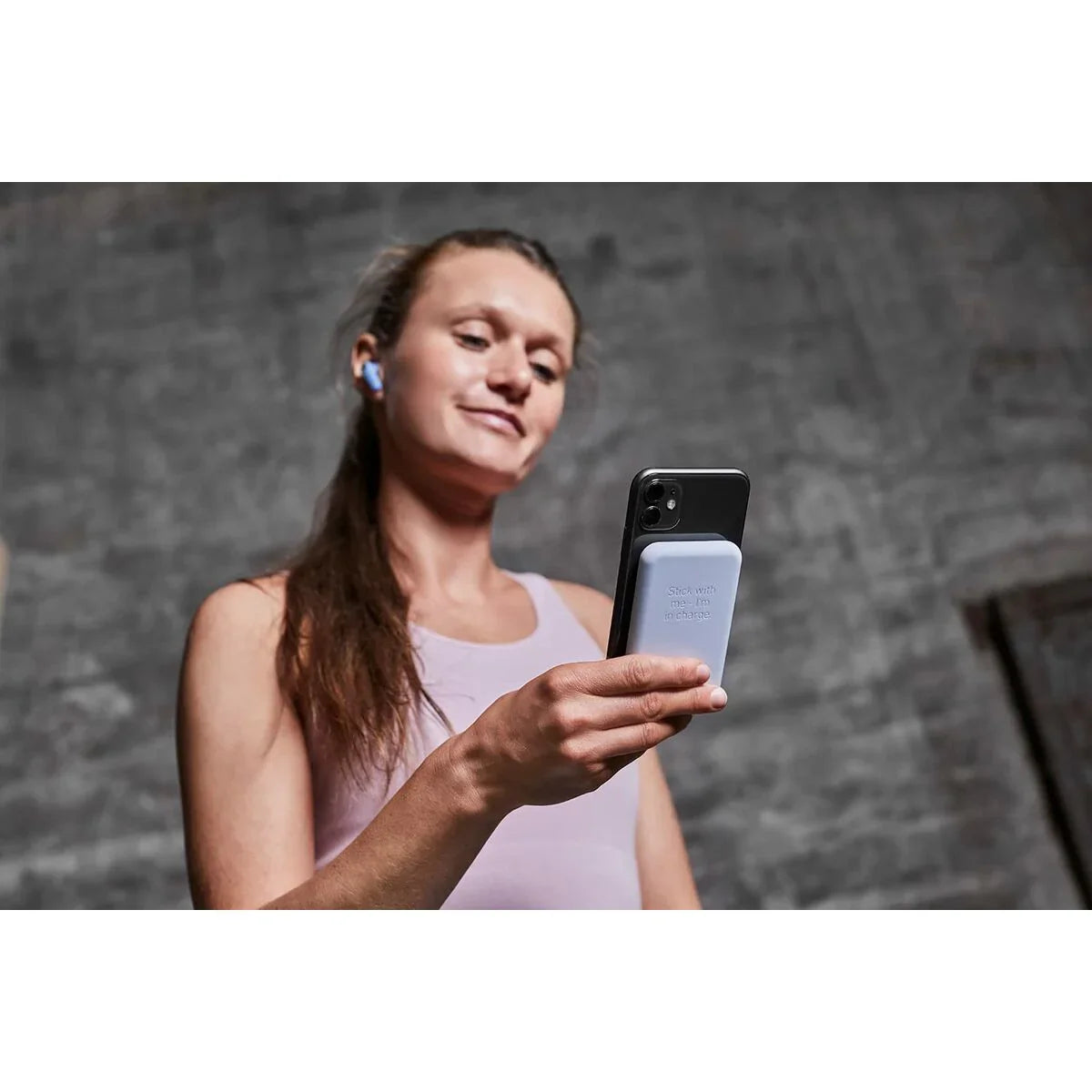 Power Bank with Wireless Charger Kreafunk Grey 5000 mAh - Yestore