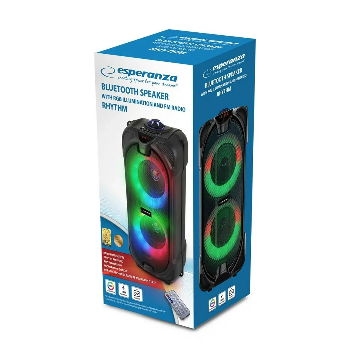 Altoparlante Bluetooth Portatile Esperanza EP157 Nero 10 W - Yestore