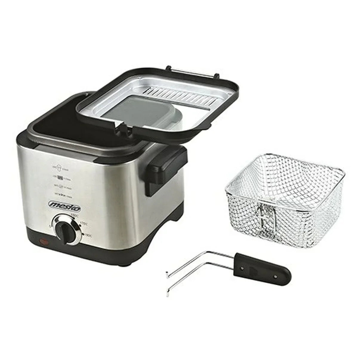 Friggitrice Mesko MS 4910 Nero Argentato 900 W 1,5 L - Yestore