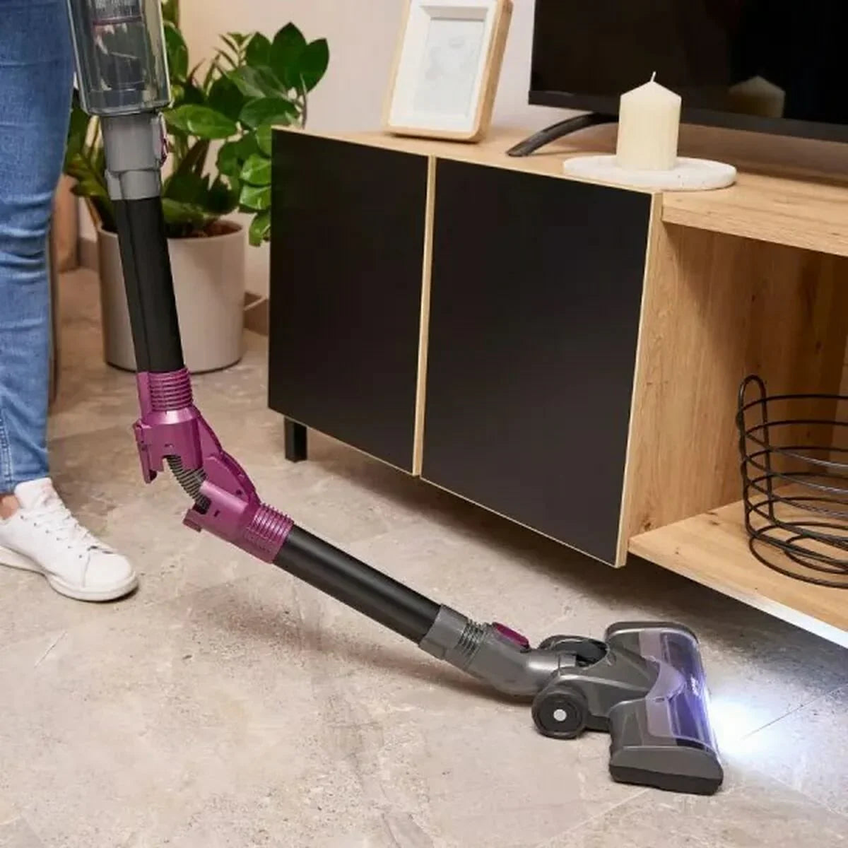 Aspirapolvere senza Cavo Mpm MOD-70 Nero Porpora 250 W - Yestore