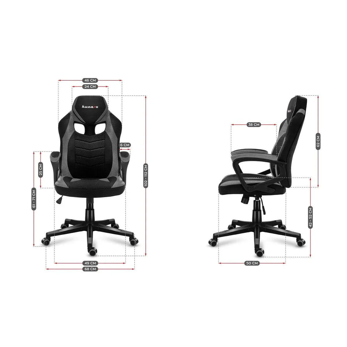 Sedia Gaming Huzaro FORCE 2.5 Nero Grigio - Yestore