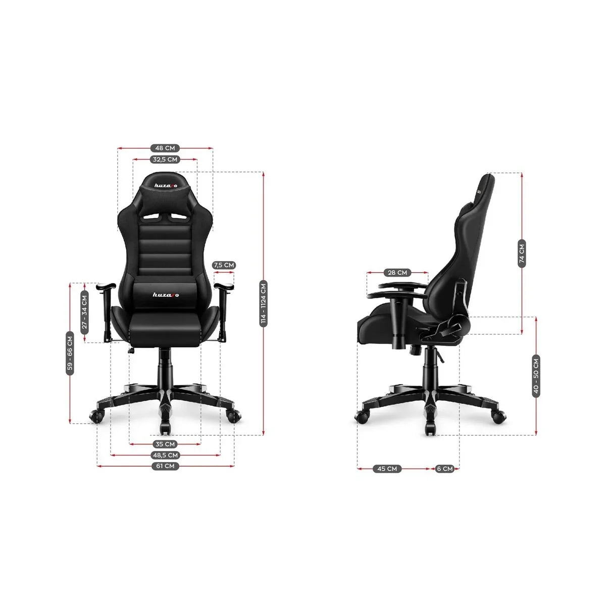 Sedia Gaming Huzaro HZ-Ranger 6.0 Black Nero - Yestore