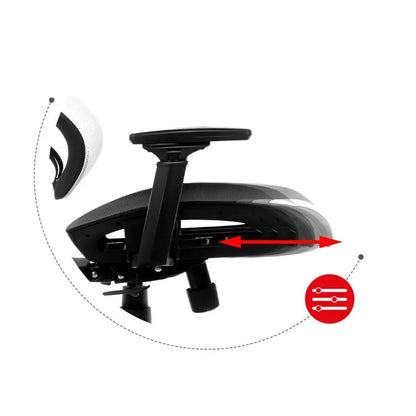Sedia Gaming Huzaro HZ-Combat 8.0 White - Yestore