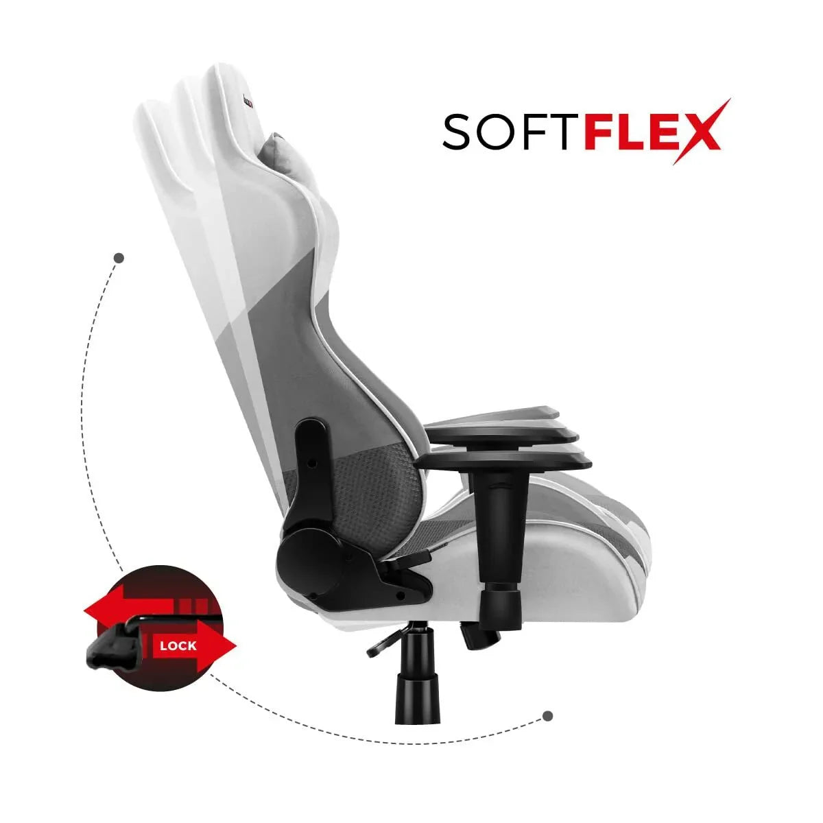 Sedia Gaming Huzaro Hz-Force 6.2 White Mesh Bianco - Yestore