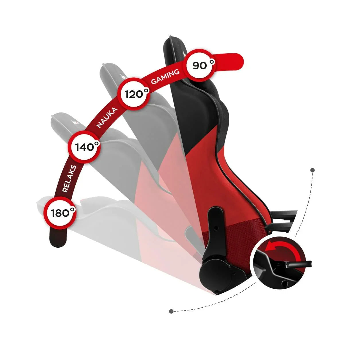 Sedia Gaming Huzaro Hz-Force 6.2 Red Mesh Rosso - Yestore