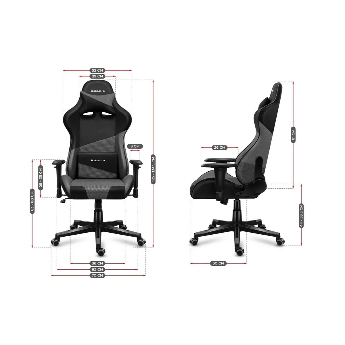Sedia Gaming Huzaro Force 6.2 Nero/Grigio - Yestore