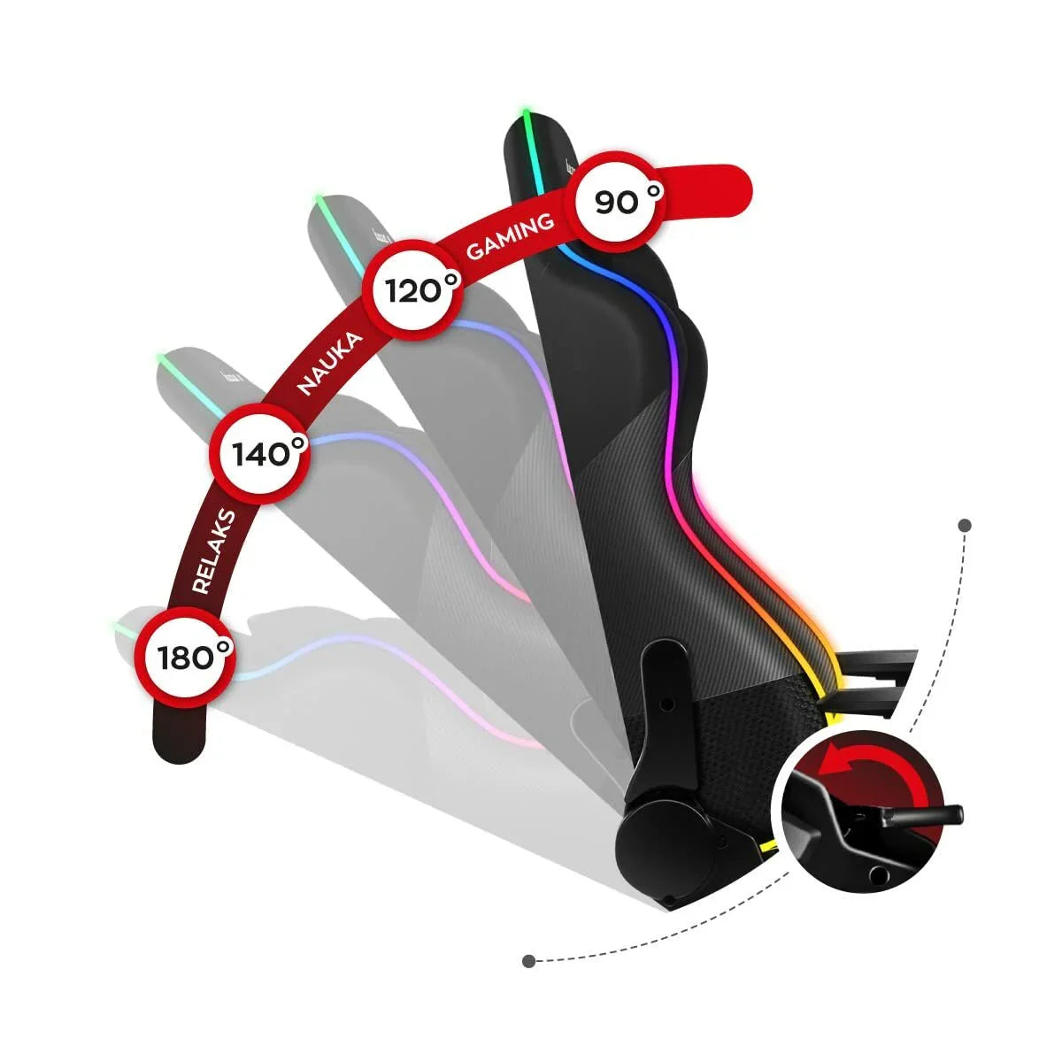 Sedia Gaming Huzaro Hz-Force 6.2 Black RGB Nero - Yestore