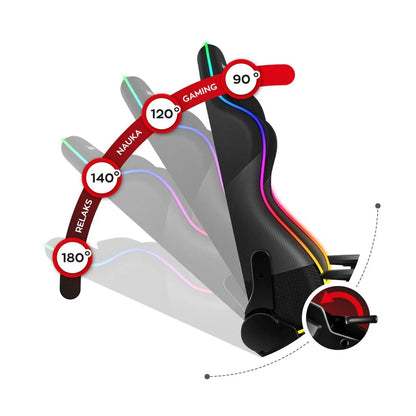 Sedia Gaming Huzaro Hz-Force 6.2 Black RGB Nero - Yestore