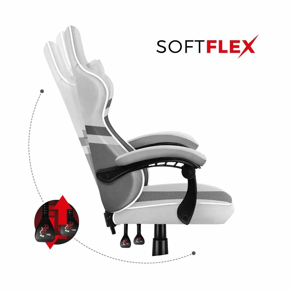 Sedia Gaming Huzaro HZ-Force 4.4 White Mesh Bianco - Yestore