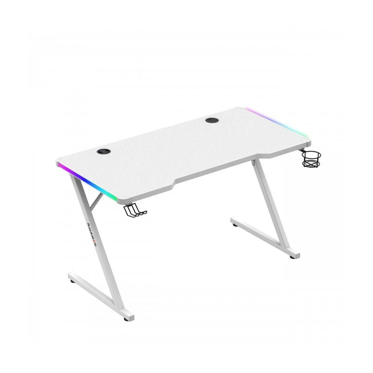 Scrivania Gaming Huzaro HZ-Hero 2.5 White RGB Bianco 120 x 75 x 60 cm - Yestore