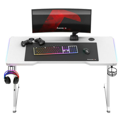 Scrivania Gaming Huzaro HZ-Hero 2.5 White RGB Bianco 120 x 75 x 60 cm - Yestore