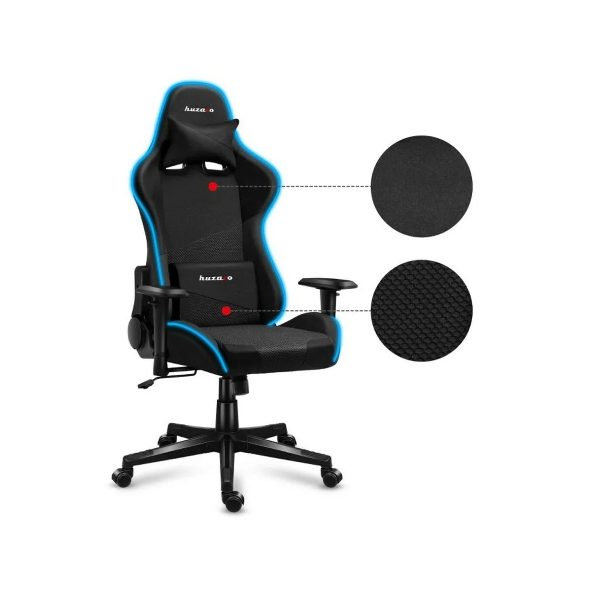 Sedia Gaming Huzaro HZ-Force 6.3 RGB Mesh Nero - Yestore