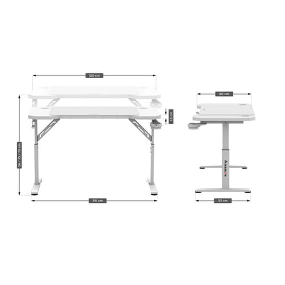 Scrivania Gaming Huzaro HZ-Hero 2.6 White Bianco - Yestore