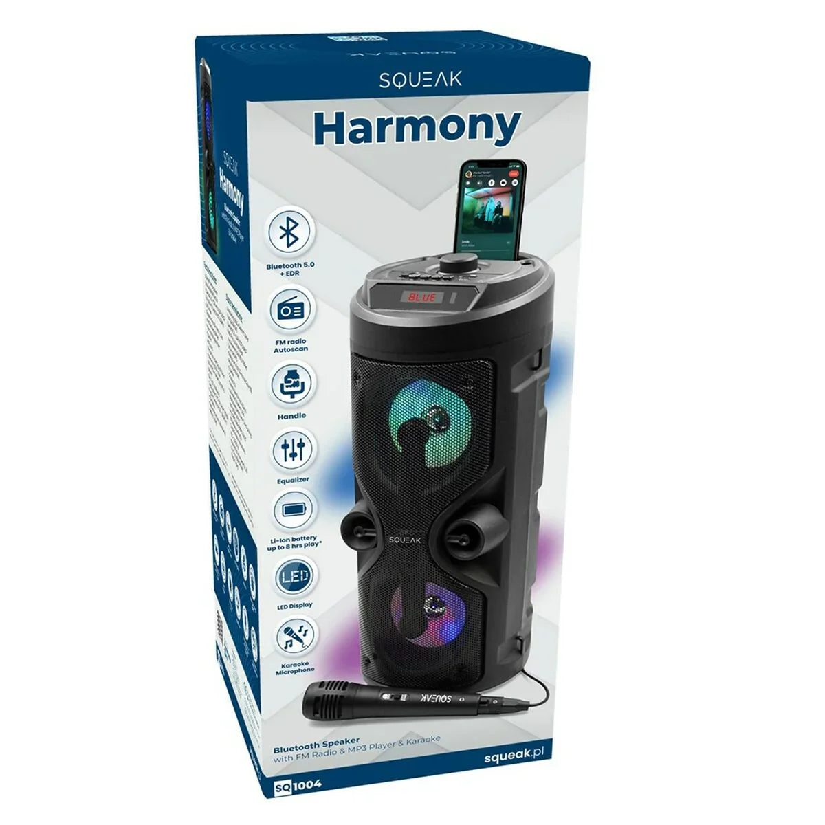 Altoparlante Bluetooth Portatile SQUEAK SQ1004 Nero 40 W - Yestore