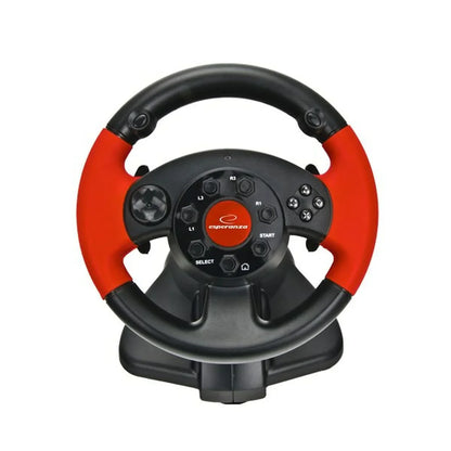 Volante Racing Esperanza EG103 Pedali Nero Rosso PC PlayStation 3 PlayStation 2 - Yestore