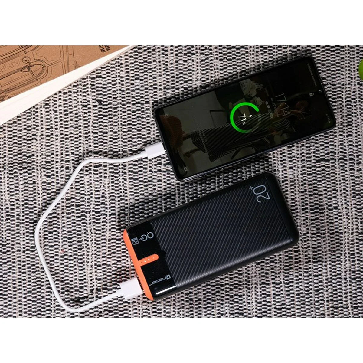 Powerbank Tracer TRABAT47516 Nero Arancio 20000 mAh 74 WH - Yestore