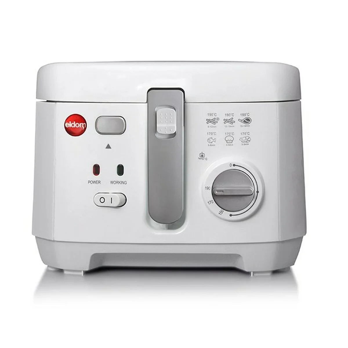 Friggitrice ad Aria Eldom FREET Bianco Grigio 1800 W 2,5 L - Yestore