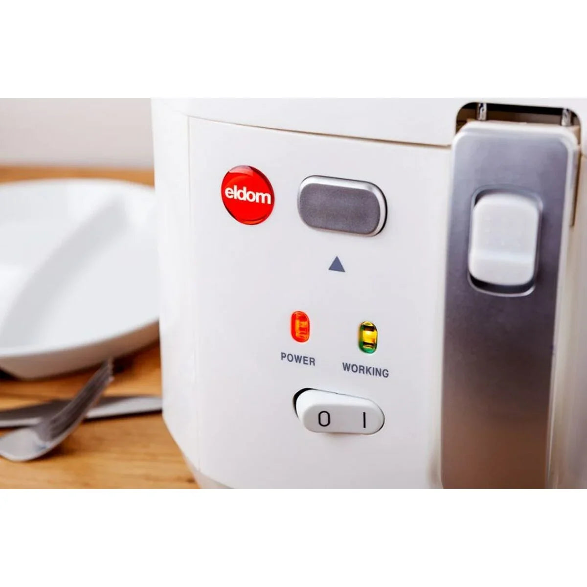 Friggitrice ad Aria Eldom FREET Bianco Grigio 1800 W 2,5 L - Yestore