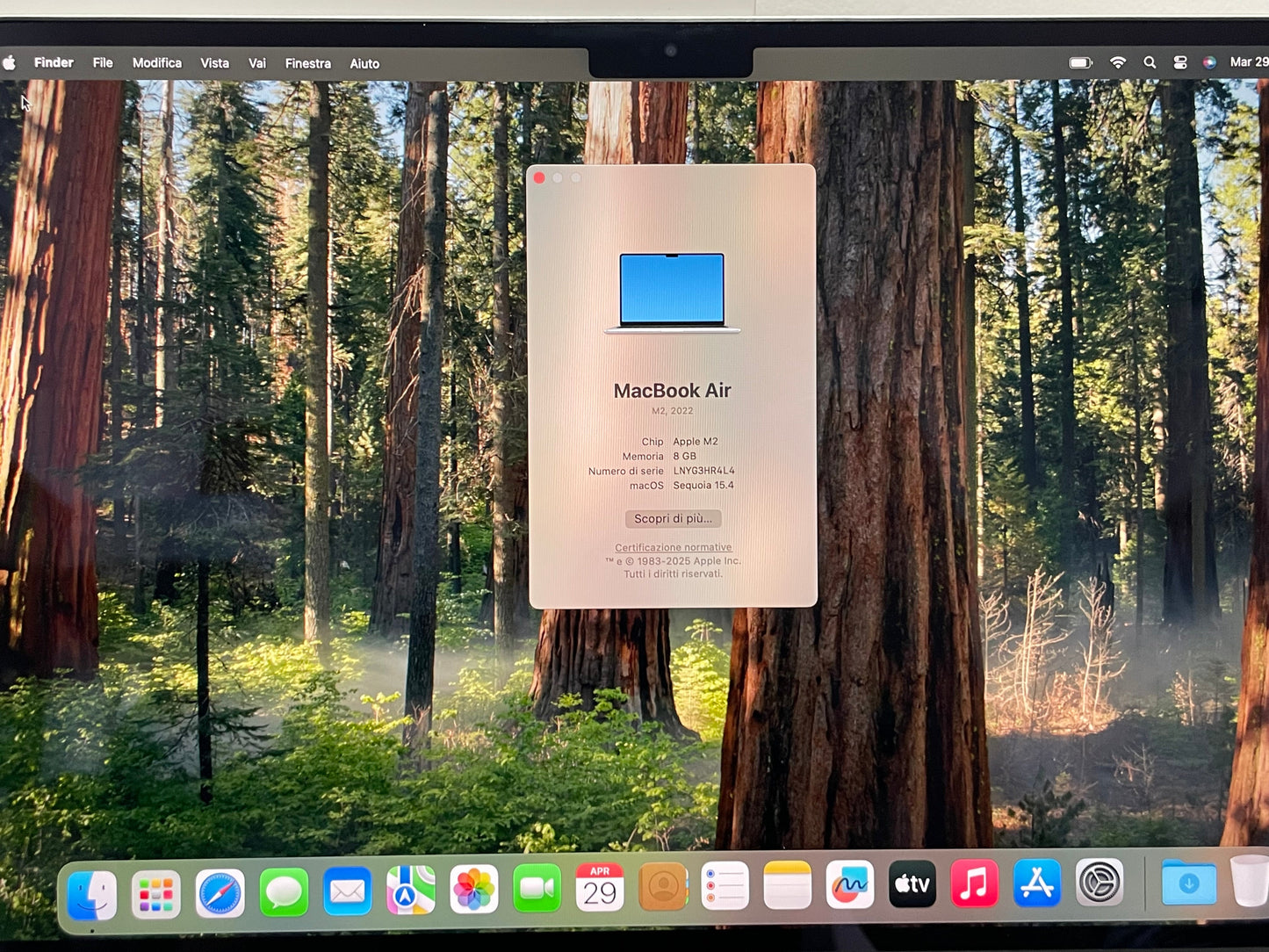 MacBook Air 13" M2 2022 | 8GB RAM | 256GB SSD | 8-Core GPU | Argento