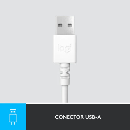 Headphones Logitech H390 White - Yestore