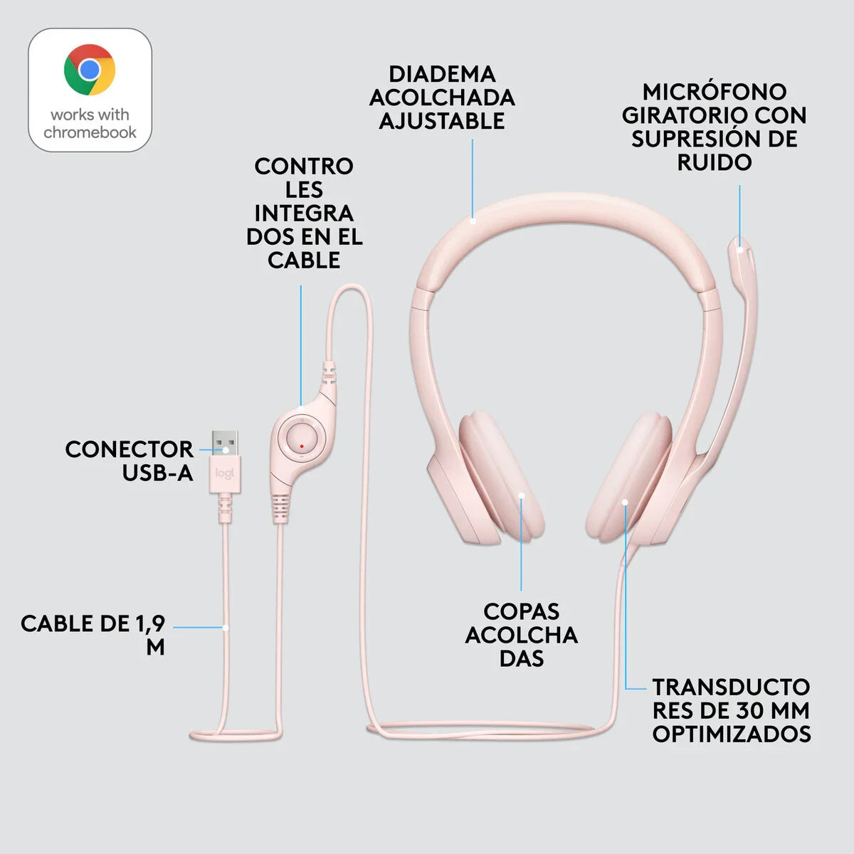Headphones Logitech 981-001281 - Yestore