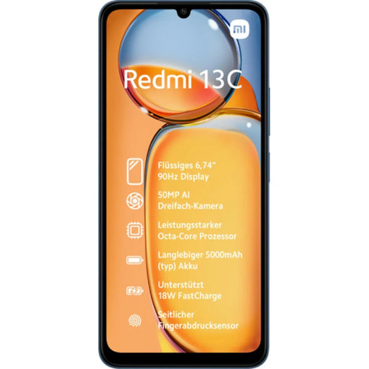 Smartphone Xiaomi Redmi 13C 6,74" ARM Cortex-A55 MediaTek Helio G85 4 GB RAM 128 GB Blue Black - Yestore