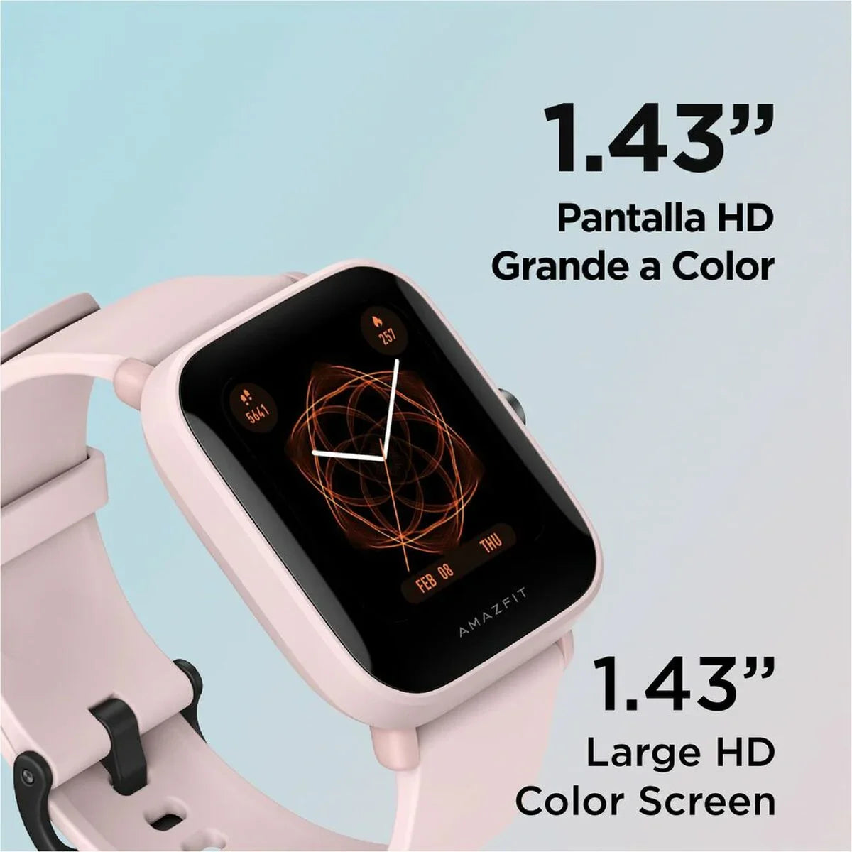 Smartwatch Amazfit Bip U Pro 1,43" GPS Bluetooth Nero Rosa 1,43" - Yestore