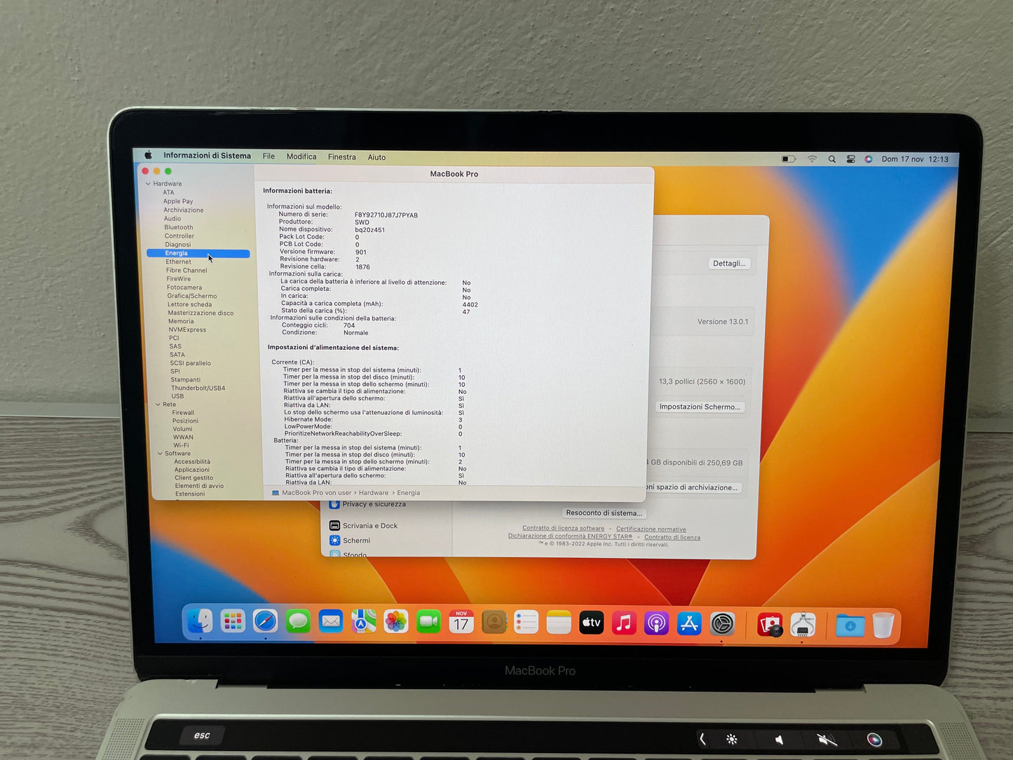 MacBook Pro 13" 2019 | i5 | 8GB RAM | 256GB SSD | Intel Iris 655 | Argento