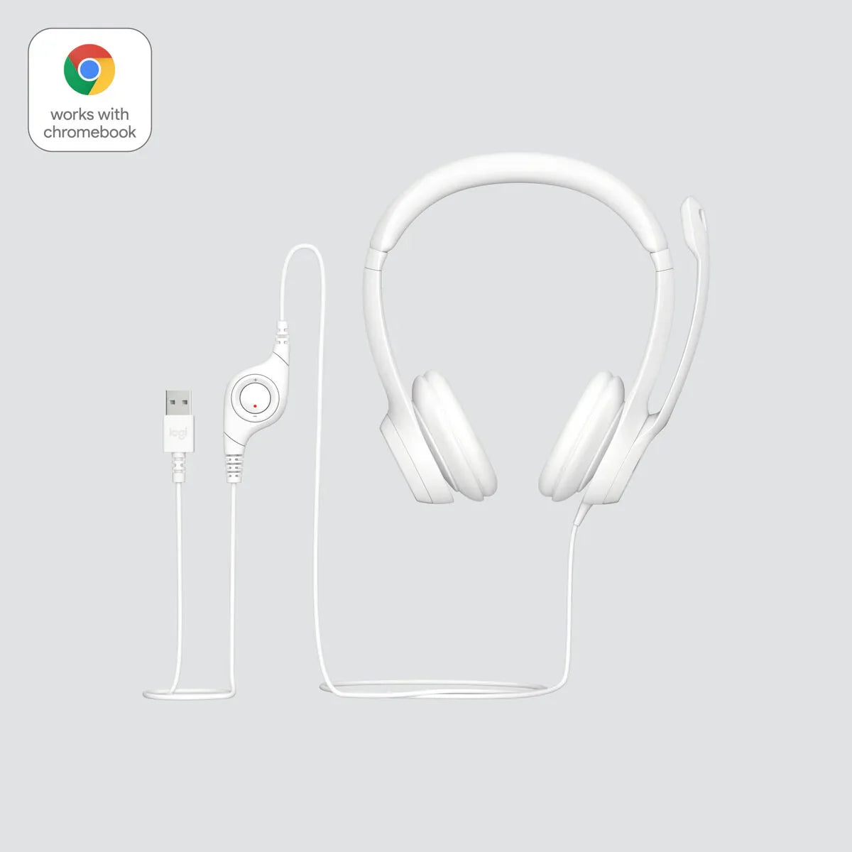 Headphones Logitech H390 White - Yestore