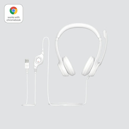 Headphones Logitech H390 White - Yestore
