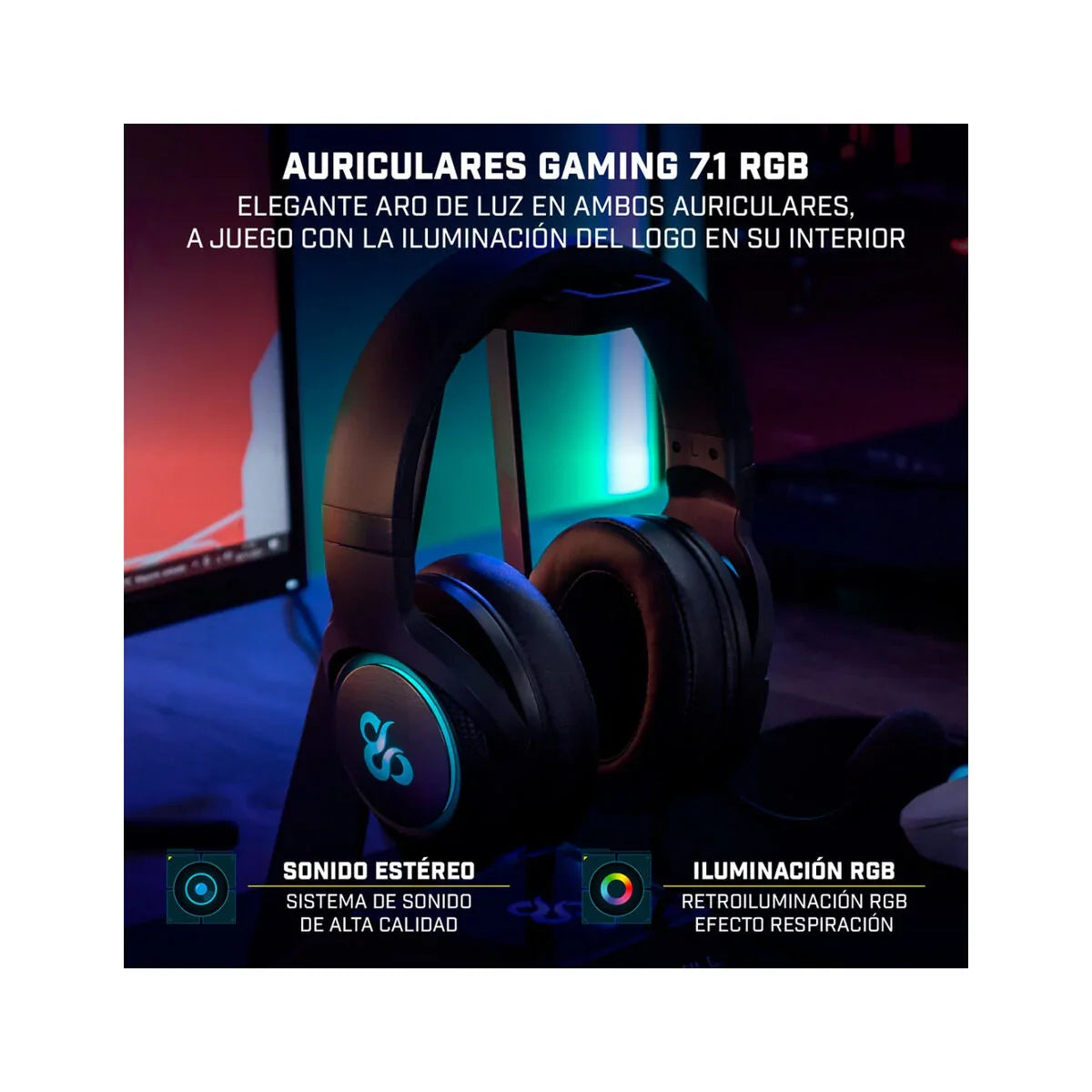 Headphones with Microphone Newskill NS-HS-SOBEK-71 Black - Yestore