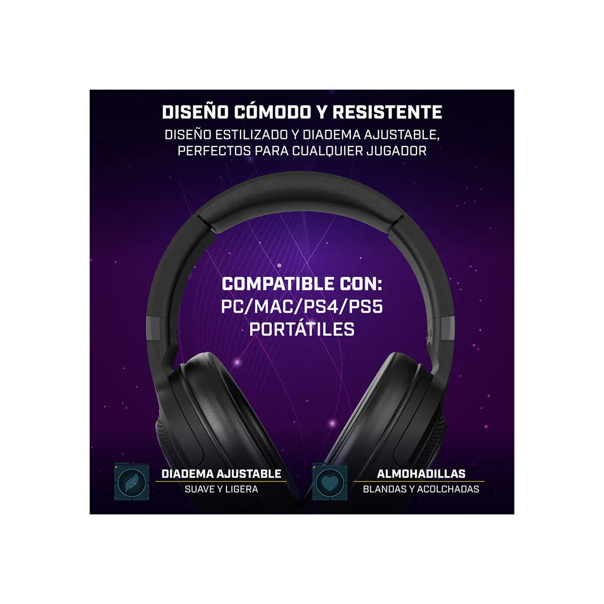 Headphones with Microphone Newskill NS-HS-SOBEK-71 Black - Yestore