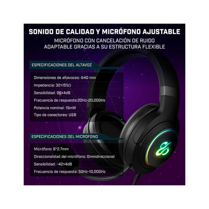 Headphones with Microphone Newskill NS-HS-SOBEK-71 Black - Yestore