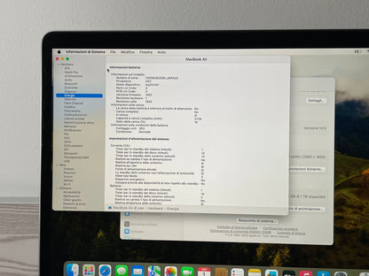 MacBook Air 13" 2019 | i5 | 16GB RAM | 1TB SSD | Intel 617 | Argento