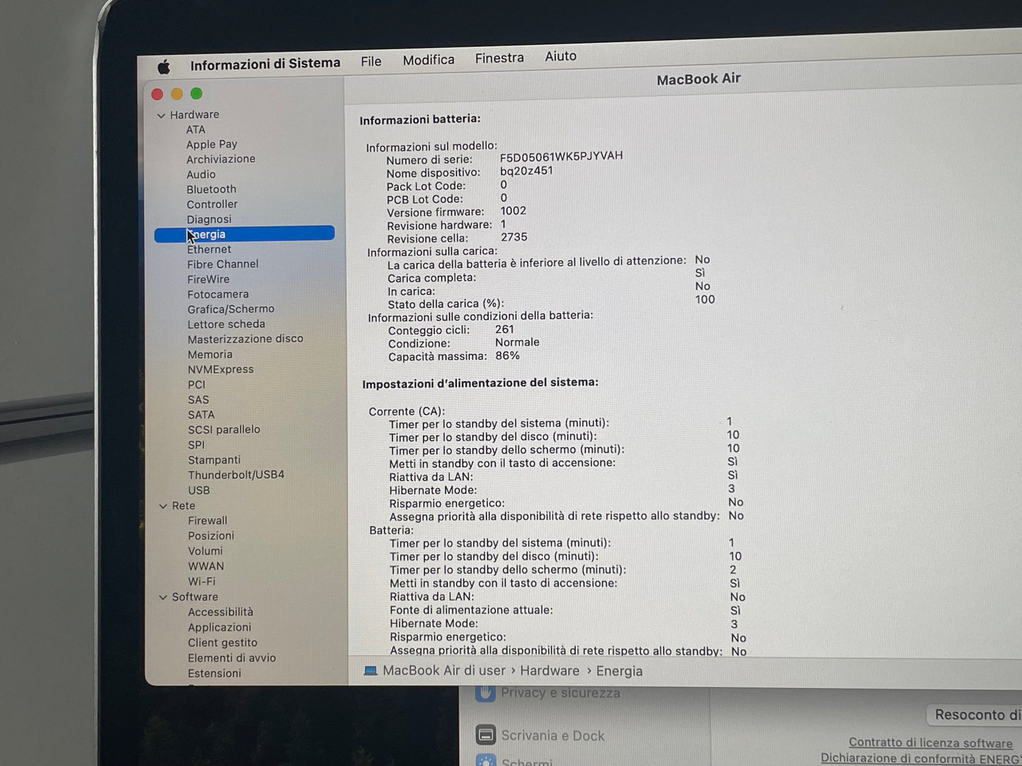 MacBook Air 13" M1 2020 | 8GB RAM | 256GB SSD | 7-Core GPU | Grigio